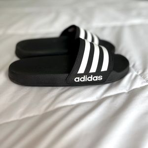 Adidas - Kids black / white Adilette Slide Sandals